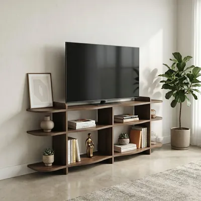 Obrázok produktu pre Skye Decor, kvalitná konzolová zostava (3-dielna) z orechu, 100% melamín | 12345