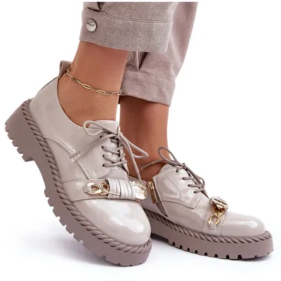 Produktbild von Dámské lakované polobotky D&A MR870-81 šedé 39
