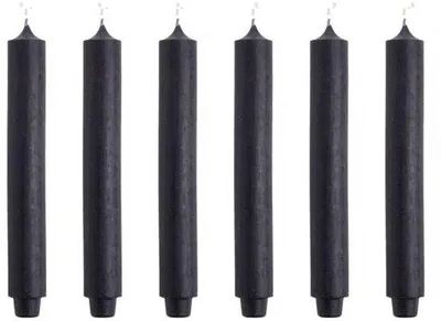 Productafbeelding van Cactula XL Tafelkaarsen – Dik – Zwart – 30 x 2,6 cm – 6 stuks – Brandduur: 20 uur