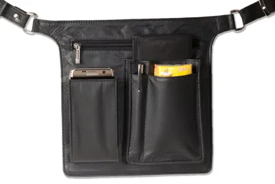 Produktbild von Rimbaldi® Profi Kellnerbörsen-Holster aus weichem, hochwertigem Rindsleder in Schwarz