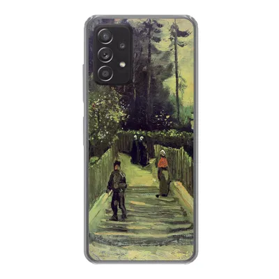 Produktbild von MuchoWow® Handyhülle Schutzhülle Hülle für Samsung Galaxy A53 5G Schräger Weg in Montmartre - Vincent van Gogh Silikon Softcase Handy Hülle - Schutzabdeckung