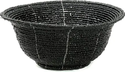 Image de Panier perles noir 13x13x7cm