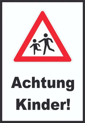 Produktbild von Achtung Kinder Schild Vorsicht Kinder A1 (594x841mm)