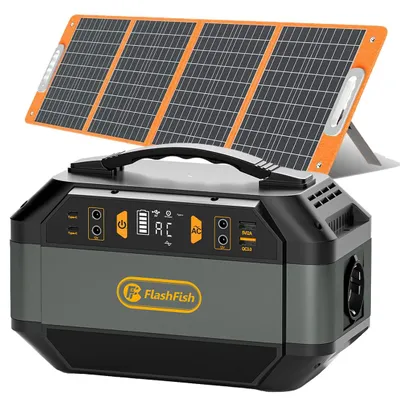 Immagine prodotto di Pannello solare portatile da 100W - Power bank da 288,6 Wh - Batteria agli ioni di litio