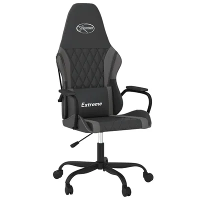 Produktbild von Gaming-Stuhl mit Massagefunktion Schwarz und Grau Kunstleder