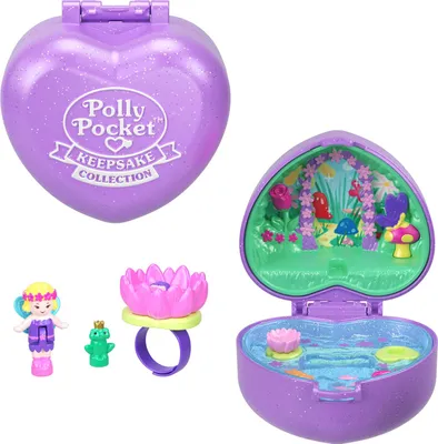 Produktbild von Polly Pocket Sammler, Erbring-Box-Sortiment, Mikropuppen und Schatullen-Spielset, Schmuckschatulle aus Erinnerungsstück-Kollektion, Tier, 6 Jahr(e), Mehrfarbig, Kunststoff