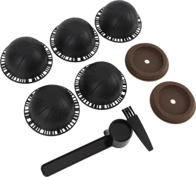 Produktbild von 5pcs wiederverwendbare Kaffeekapseln nachfllbare Pods mit 2 Deckel 1 Pinsell?ffel zum Herstellen
