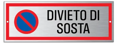 Parkverbotsschild Aluminium 175x65 mm selbstklebend