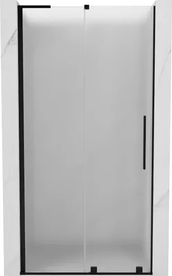 Image de Porte de douche coulissante Mexen Velar L 100 cm, verre dépoli, noir - 871-100-003-31-70