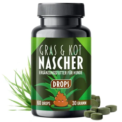 Produktbild von Saint Nutrition® Gras + Kot Nascher Leckerlis für Hunde – Für ein bessere Verdauung – und einen gesunden Magen - Darm Trakt - Verdauungsleckerli