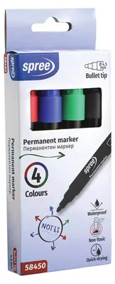 Immagine prodotto di Pennarelli indelebili, 4 colori - Koh-I-Noor