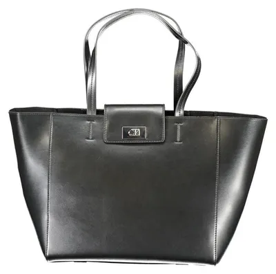 Produktbild von Calvin Klein Shopper schwarz CK-Plakette doppelte Träger
