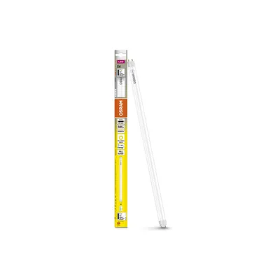 A product shot of an LED tube light with its packaging.