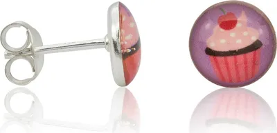 Produktbild von 925 Sterling Silber Ohrstecker mit Cupcake