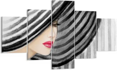 Produktbild von Bild auf Leinwand - Leinwandbild - frau stil mode - 125x70cm - Wand Bild - Wanddeko - Wandbilder - Leinwanddruck - Bilder - Kunstdruck - Wanddekoration - Leinwand bilder - Wandkunst - EA125x70-3926