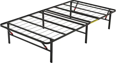 Imagen del producto de Estructura de cama plegable de 90 x 200 cm - Estructura de cama metálica sin necesidad de herramientas - Espacio de almacenamiento debajo de la cama - Color