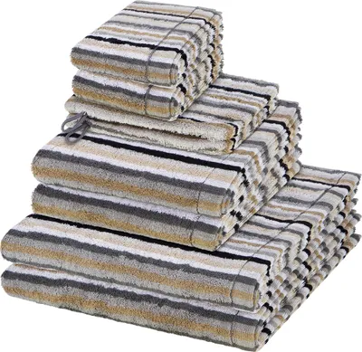 Produktbild von Cawö Lifestyle 2 X Wasch- 2 X Gäste- 2 X Dusch- 2 X Handtuch im Set Weich und pflegeleicht, Farbenfrohes Design, Hochwertige Qualität 8er Set
