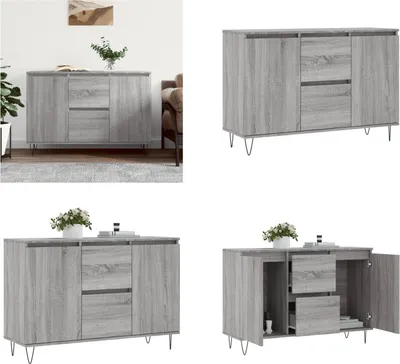 Produktbild von vidaXL Sideboard Grau Sonoma 104x35x70 cm Holzwerkstoff - Sideboard - Sideboards - Kommode - Buffet