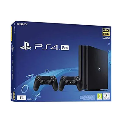 Produktbild von Sony PS4 Pro 1TB Gamma + 2 DS4 V2, PlayStation 4 Pro, Schwarz, 8196 MB, GDDR5, AMD Jaguar, AMD Radeon
