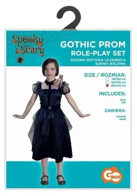 Immagine prodotto di Costume per bambini, "Studentessa gotica", taglia 130/140 cm - Godan