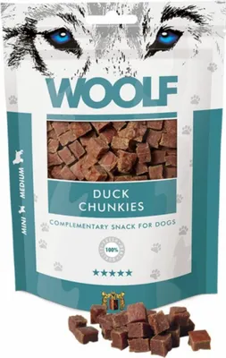 Obrázok produktu pre WOOLF pochoutka kačacie chunkies 100g
