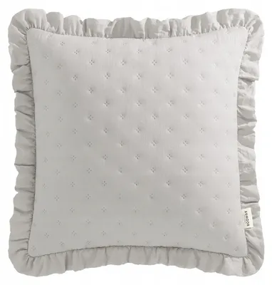 Produktbild von Room99 Molly Dekokissen 45x45 cm mit Rüsche Hellgrau