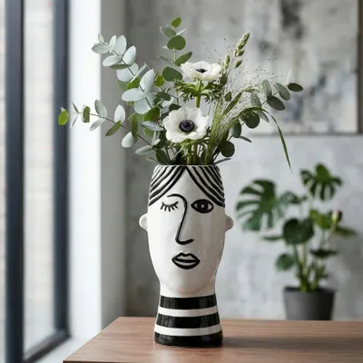 Obrázok produktu pre Váza z bieleho porcelánu 13,2x11,8x26,3 cm