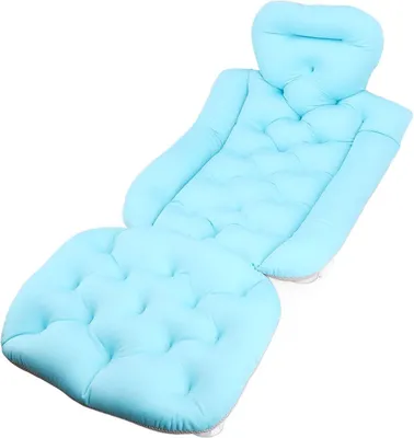 Productafbeelding van Zacht badkussen voor het hele lichaam met zuignappen, blauw