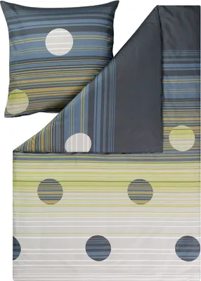 Produktbild von LOESCHEN ESTELLA Impulse Mako-Satin Bettwäsche-Garnitur BAILEY Farbe petrol Größe 155x220 + 80x80 cm