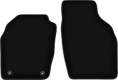 Produktbild von Wielganizator Velours-Autoteppiche vorne – passend für Opel Agila A (Schrägheck, Bj. 2000-2007) – schwarz, passgenau, mit Befestigungen set 2 Stk.