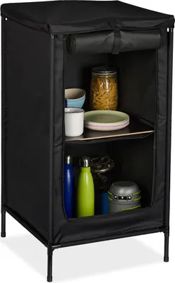 Image de Armoire de camping à 2 étagères, en polyester résistant