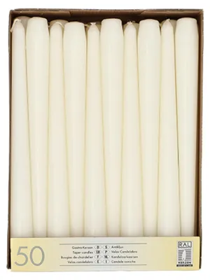 Immagine prodotto di PAPSTAR Leuchterkerzen, 22 mm, weiá, 50er Pack