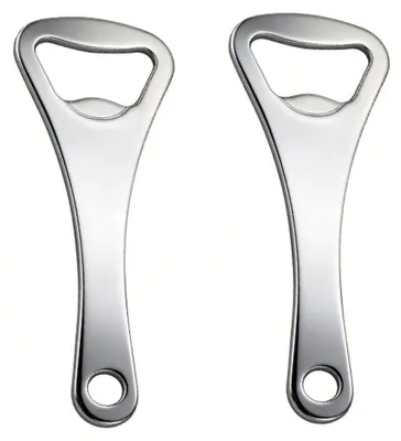 Productafbeelding van INF RVS bierflesopener - platte handmatige keukenflesopener, set van 10, zilver