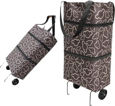 Image de Sacs de courses imperméables avec fond pliable et revêtement imperméable – Sacs pliables pour les courses et le rangement polyvalent (noir)