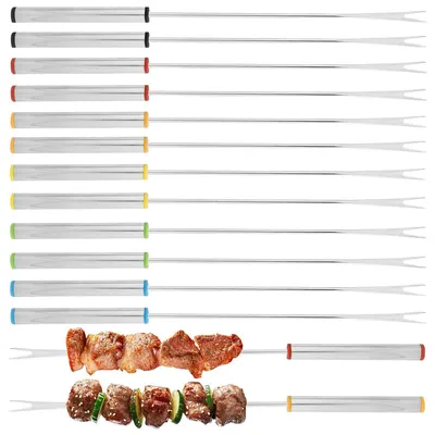 Productafbeelding van 12 Stuks Fonduevorken, roestvrij staal, 23,7 cm