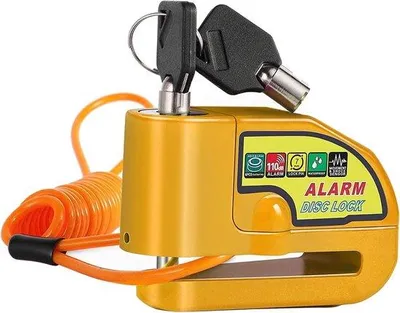 Obrázek produktu pro Bezpečnostní alarm 110 dB, vodotěsný – 1 m připojovací kabel – ochrana proti krádeži – motocykl – kolo – skútr