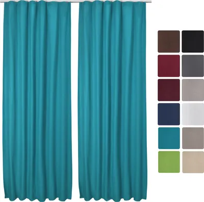 Produktbild von 2er Set Beautissu Kräuselband Vorhang Amelie Luna thermo 140x245cm