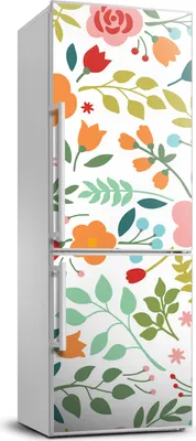 Imagen del producto de Decoración para nevera Tulup - 70x190 cm - Adhesivo para nevera - Flores coloridas