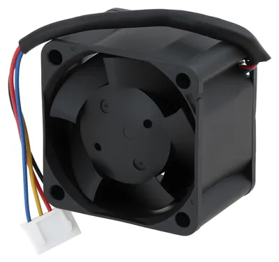 Kühlventilator 40x28mm, 4-Pin, DC12V 1,00A, doppeltes Kugellager, schwarz