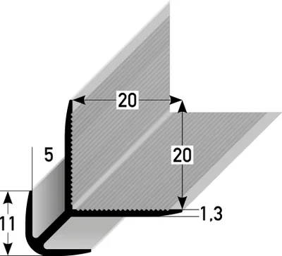 Produktbild von PROVISTON Wand Eckschutzprofil Aussen 26.5 x 26.5 x 2700 mm Einfasshöhe 5.35 mm Aluminium Aussenecke Ungebohrt Farbe Silber