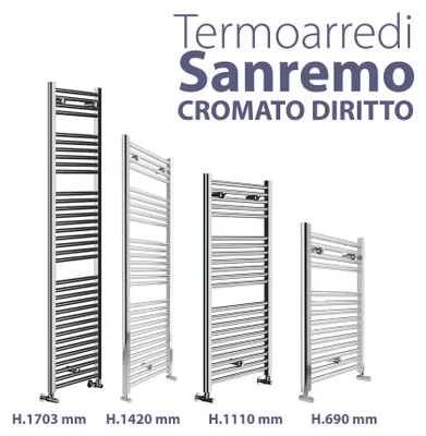 Immagine prodotto di TERMOARREDO "SANREMO" DIRITTO CROMO H.1703 x L.550 x I.500