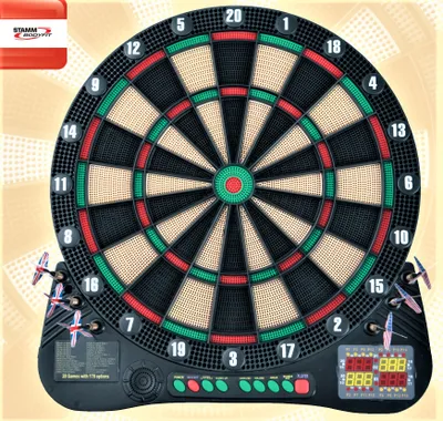 Produktbild von STAMM BODYFIT, Elektronisches Dartboard GLASGOW /16 Spieler, 178 Spiele