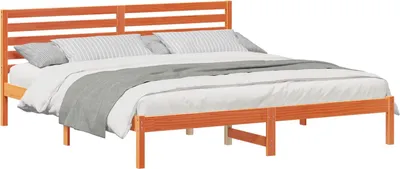 Produktbild von Bettrahmen Wachsbraun 180 x 200 cm Massives Kiefernholz