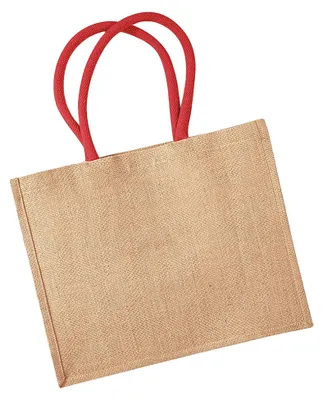 Immagine prodotto di Borsa della spesa in juta Westford Mill, 21 litri FK968 (taglia unica) (naturale/rosso)