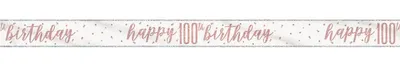 Produktbild von Banner roségold Zahl 100