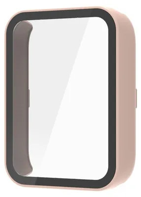 Produktbild von Für Xiaomi Smart Band 9 Pro Kunststoff PC Smart Hülle + Tempered H9 Hart Glas Rosa