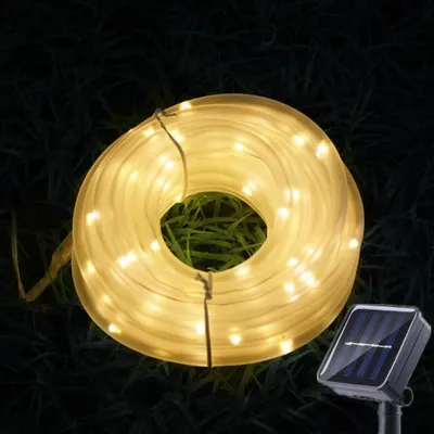 Solar-Lichterkette 7 m, 50 LEDs, warmweiß, wasserdicht