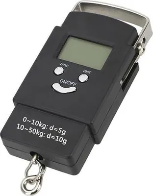 Obrázok produktu pre Malá háková váha, nosnosť do 50 kg, na háčiku, napájaná batériou, robustná, na váženie hmotnosti HDWRPRO-H50C