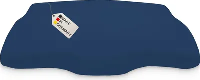 A navy blue product with a tag that says 'Made in Germany'.