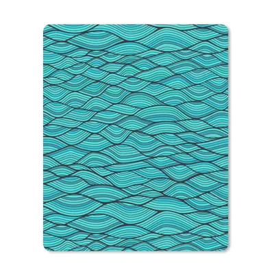Produktbild von MuchoWow® Mauspad Mousepad Meer - Japan - Blau - Muster 19x23 cm - Mousepads - Maus Mat - Pad - Mausunterlage - Mauspads - Spielen